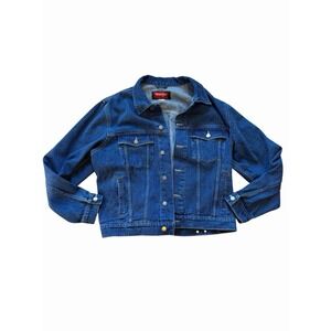 Wrangler Hero Denim Jacket Cotton Western Outdoor Barn Country Rugged Size L